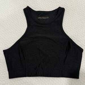 Outdoor Voices Athena Crop Top in Charcoal — Size Medium